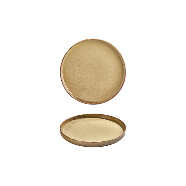Turgla Helix Dune dia.7.5Inch  Round Orange Vitrified Plate SKU: T-HLDN19RD-6