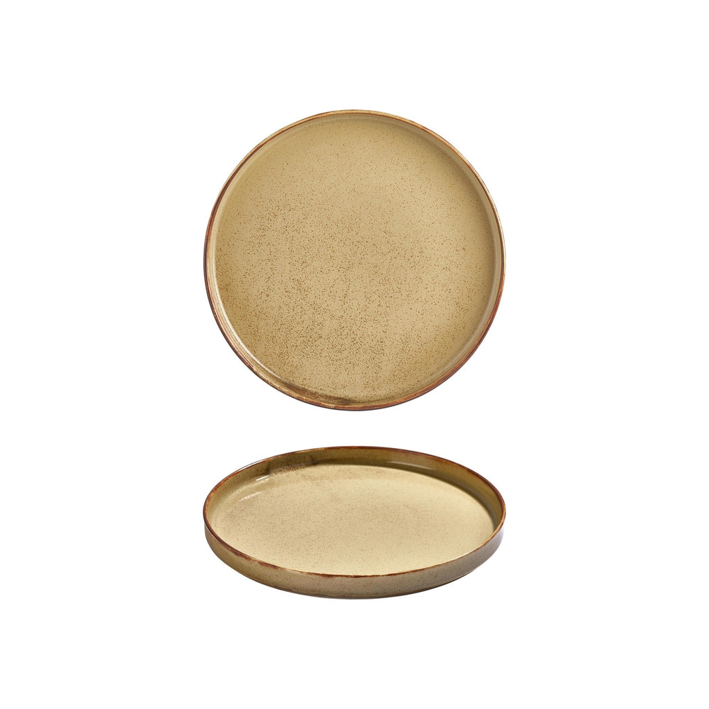 Turgla Helix Dune dia.9Inch  Round Orange Vitrified Plate SKU: T-HLDN23RD-6