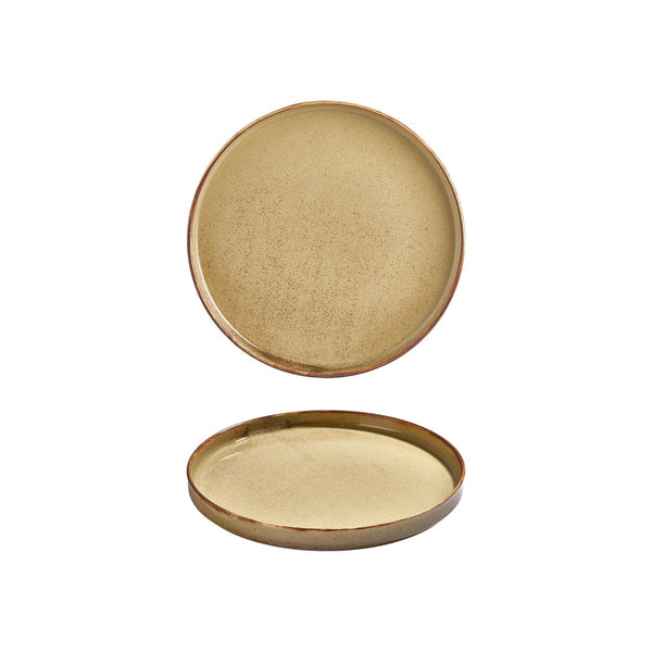 Turgla Helix Dune dia.9Inch  Round Orange Vitrified Plate SKU: T-HLDN23RD-6