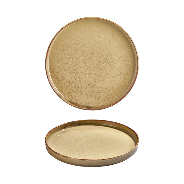 Turgla Helix Dune dia.10.75Inch  Round Orange Vitrified Plate SKU: T-HLDN27RD-6
