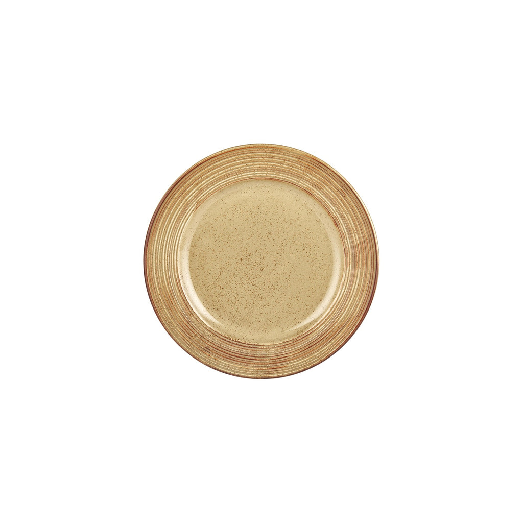 Turgla Helix Dune dia.9.5Inch  Round Orange Vitrified Plate SKU: T-HLDNGT24DZ-12