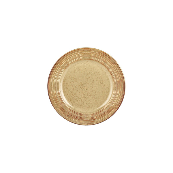 Turgla Helix Dune dia.9.5Inch  Round Orange Vitrified Plate SKU: T-HLDNGT24DZ-12