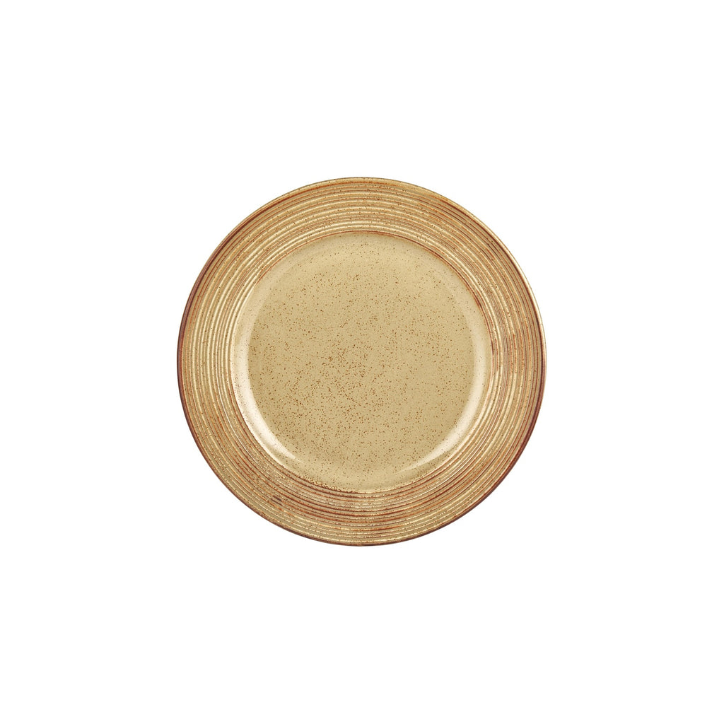 Turgla Helix Dune dia.10.75Inch  Round Orange Vitrified Plate SKU: T-HLDNGT27DZ-12