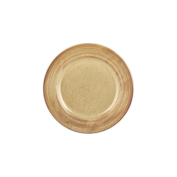 Turgla Helix Dune dia.10.75Inch  Round Orange Vitrified Plate SKU: T-HLDNGT27DZ-12