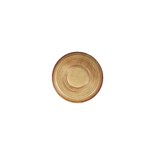 Turgla Helix Dune dia.6Inch  Round Orange Vitrified Saucer SKU: T-HLDNSM01CT-24