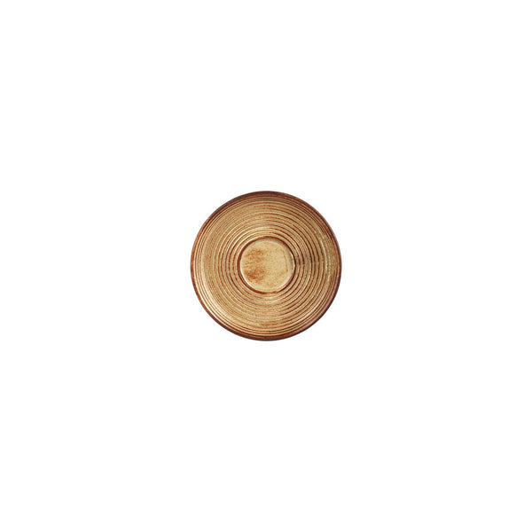 Turgla Helix Dune dia.5Inch  Round Orange Vitrified Saucer SKU: T-HLDNSM01KT-24