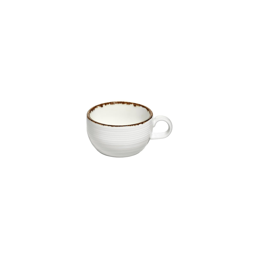 Turgla Helix Gleam dia.4Inch  h:2.25Inch  9 oz. Round Brown Vitrified Cup SKU: T-HLGL01CPF-12