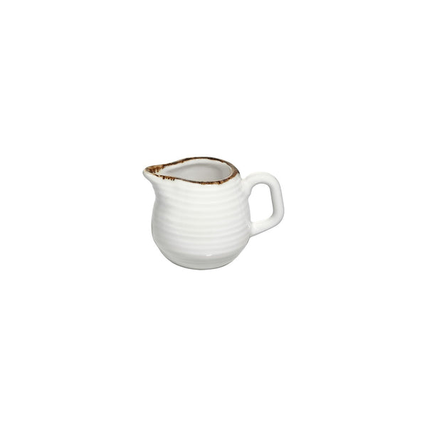 Turgla Helix Gleam dia.3.25Inch  h:2.25Inch  3 oz. Round Brown Vitrified Creamer SKU: T-HLGL01ST-12
