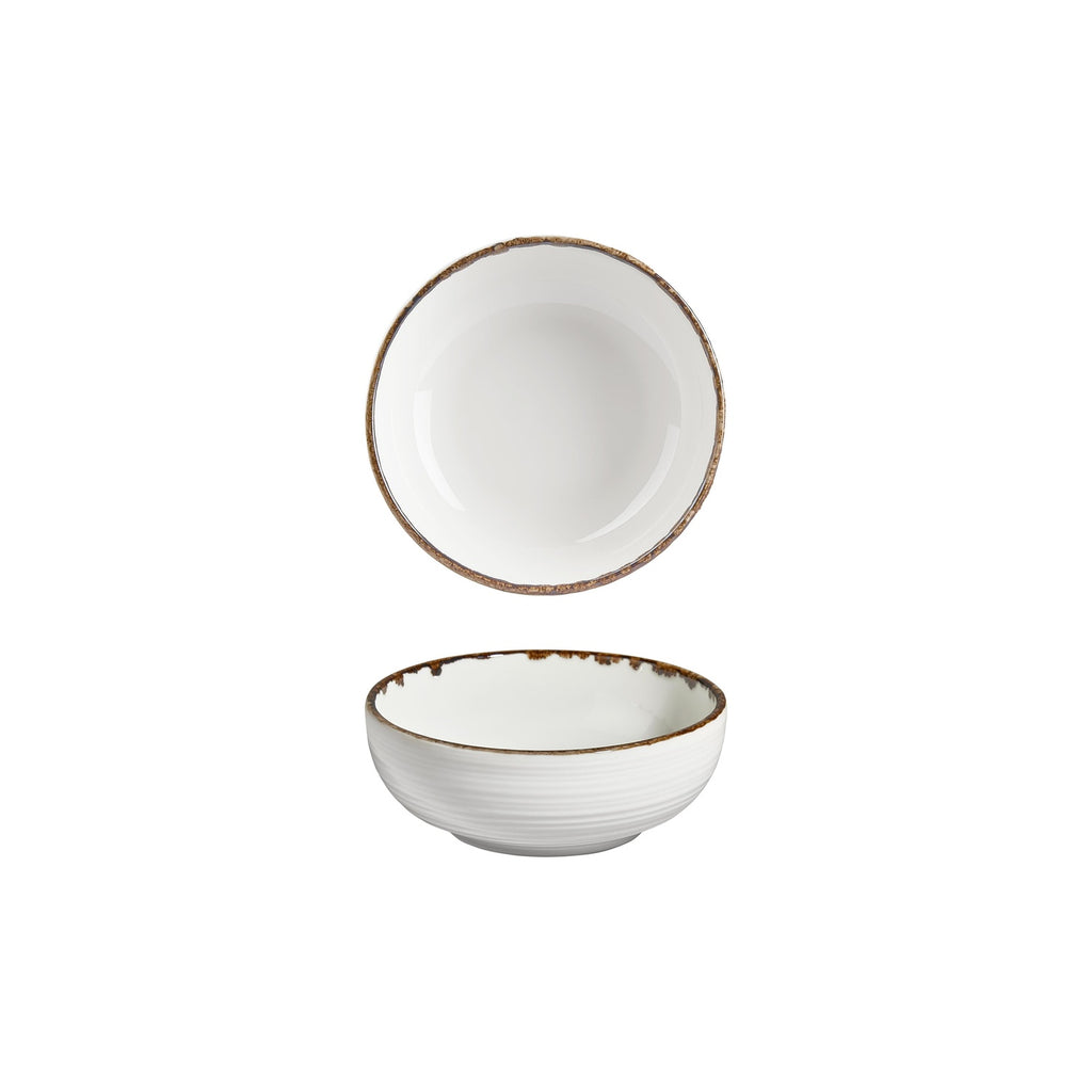 Turgla Helix Gleam dia.5.5Inch  h:2Inch  16 oz. Round Brown Vitrified Bowl SKU: T-HLGL14KS-12