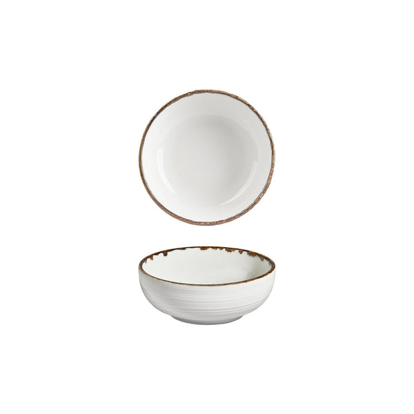 Turgla Helix Gleam dia.6.25Inch  h:2.5Inch  25 oz. Round Brown Vitrified Bowl SKU: T-HLGL16KS-12