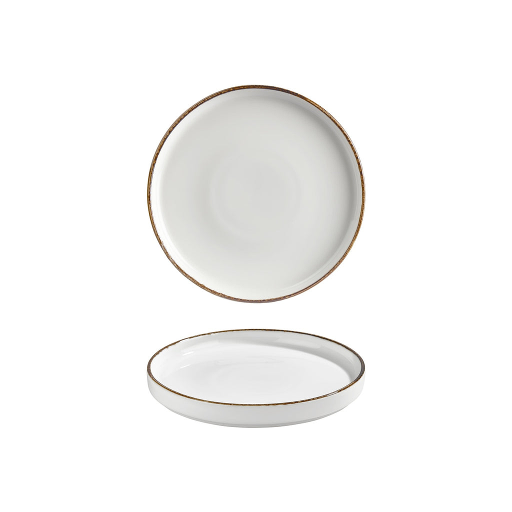 Turgla Helix Gleam dia.9Inch  Round Brown Vitrified Plate SKU: T-HLGL23RD-6