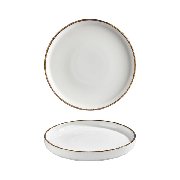 Turgla Helix Gleam dia.10.75Inch  Round Brown Vitrified Plate SKU: T-HLGL27RD-6