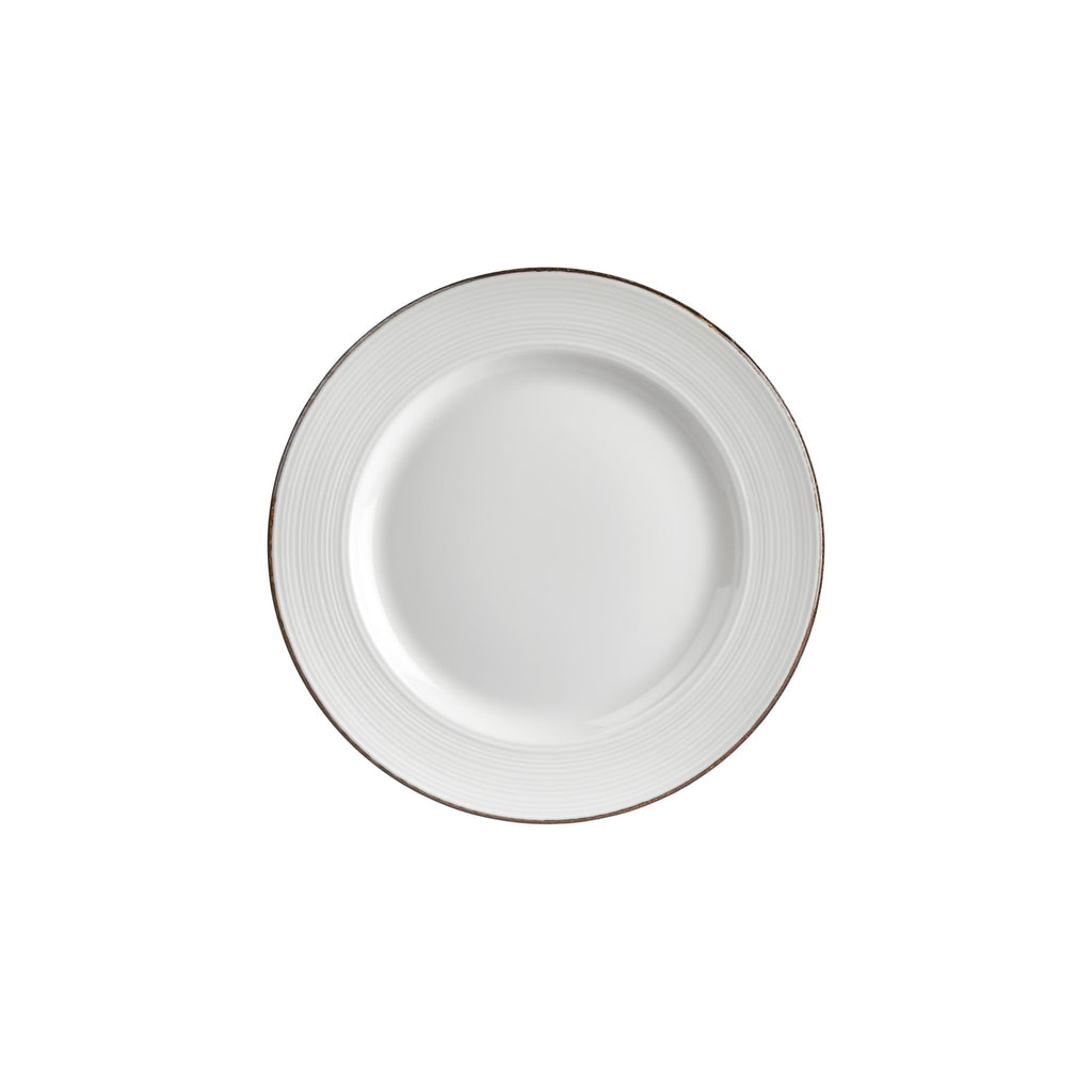 Turgla Helix Gleam dia.10.75Inch  Round Brown Vitrified Plate SKU: T-HLGLGT27DZ-12
