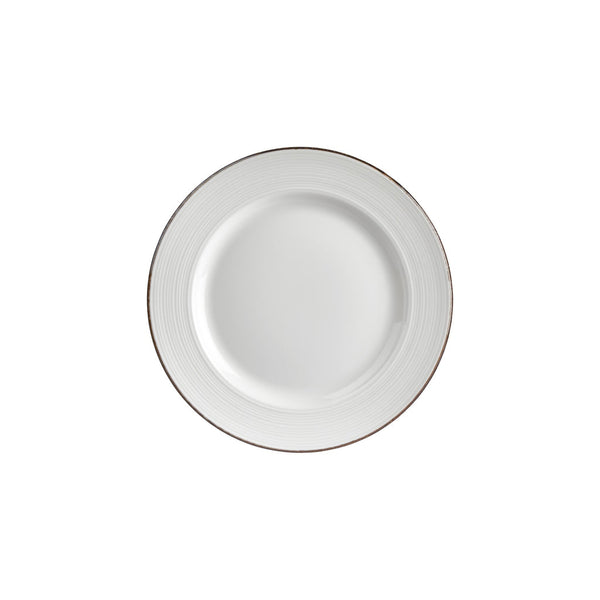 Turgla Helix Gleam dia.10.75Inch  Round Brown Vitrified Plate SKU: T-HLGLGT27DZ-12