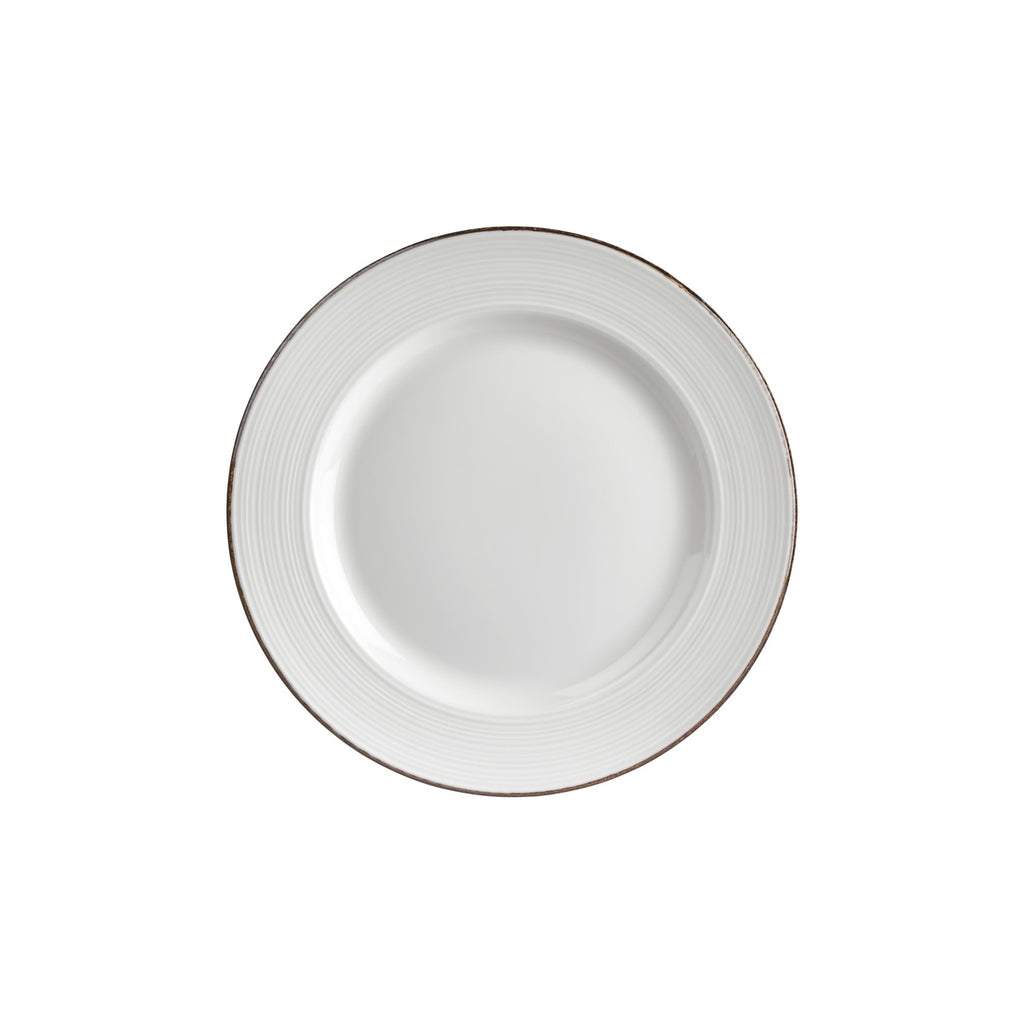 Turgla Helix Gleam dia.11.75Inch  Round Brown Vitrified Plate SKU: T-HLGLGT30DZ-6