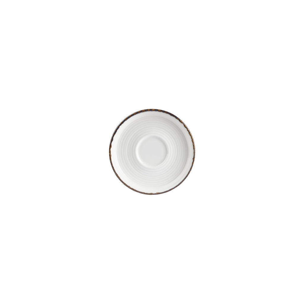 Turgla Helix Gleam dia.5Inch  Round Brown Vitrified Saucer SKU: T-HLGLSM01KT-24