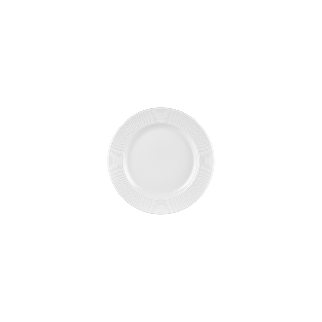 Turgla Helix White dia.7Inch  Round Warm White Vitrified Plate SKU: T-HLGT18DZ-12
