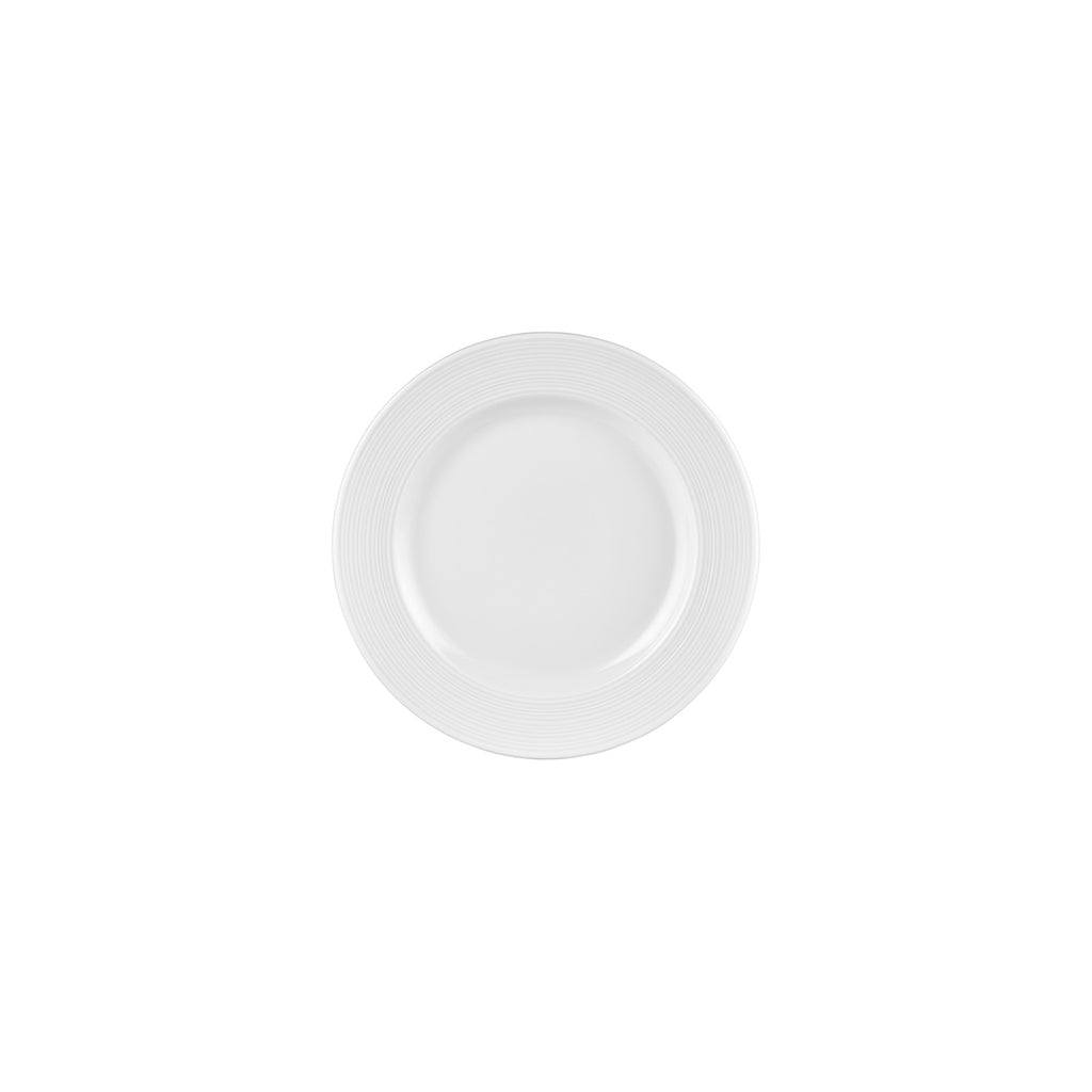 Turgla Helix White dia.8.25Inch  Round Warm White Vitrified Plate SKU: T-HLGT21DZ-12