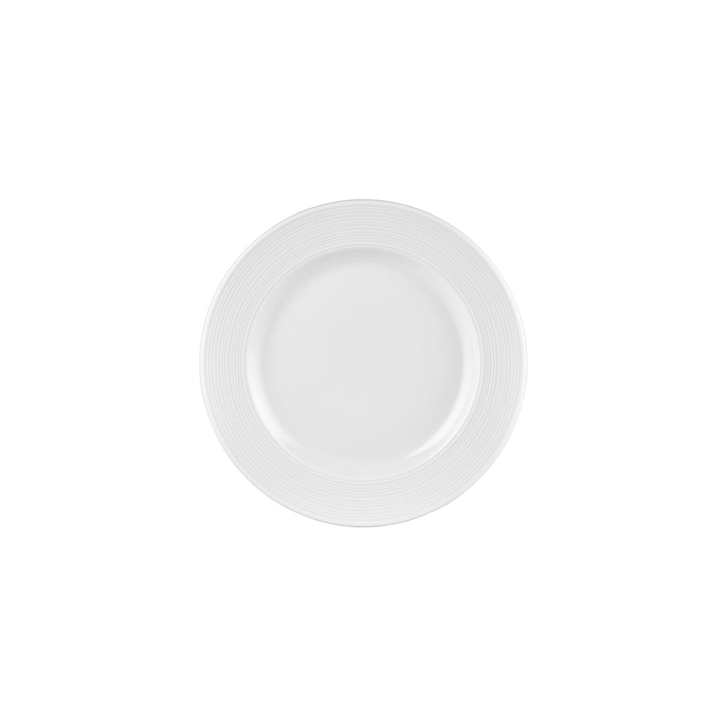 Turgla Helix White dia.9.5Inch  Round Warm White Vitrified Plate SKU: T-HLGT24DZ-12