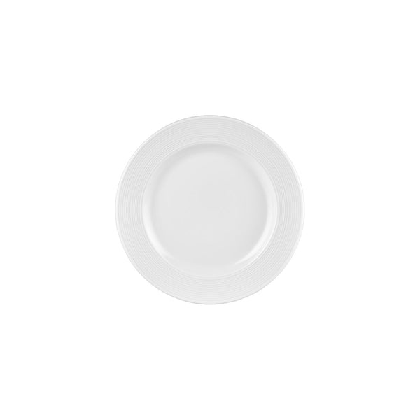 Turgla Helix White dia.9.5Inch  Round Warm White Vitrified Plate SKU: T-HLGT24DZ-12