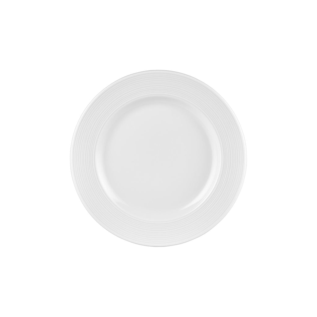 Turgla Helix White dia.11.75Inch  Round Warm White Vitrified Plate SKU: T-HLGT30DZ-6