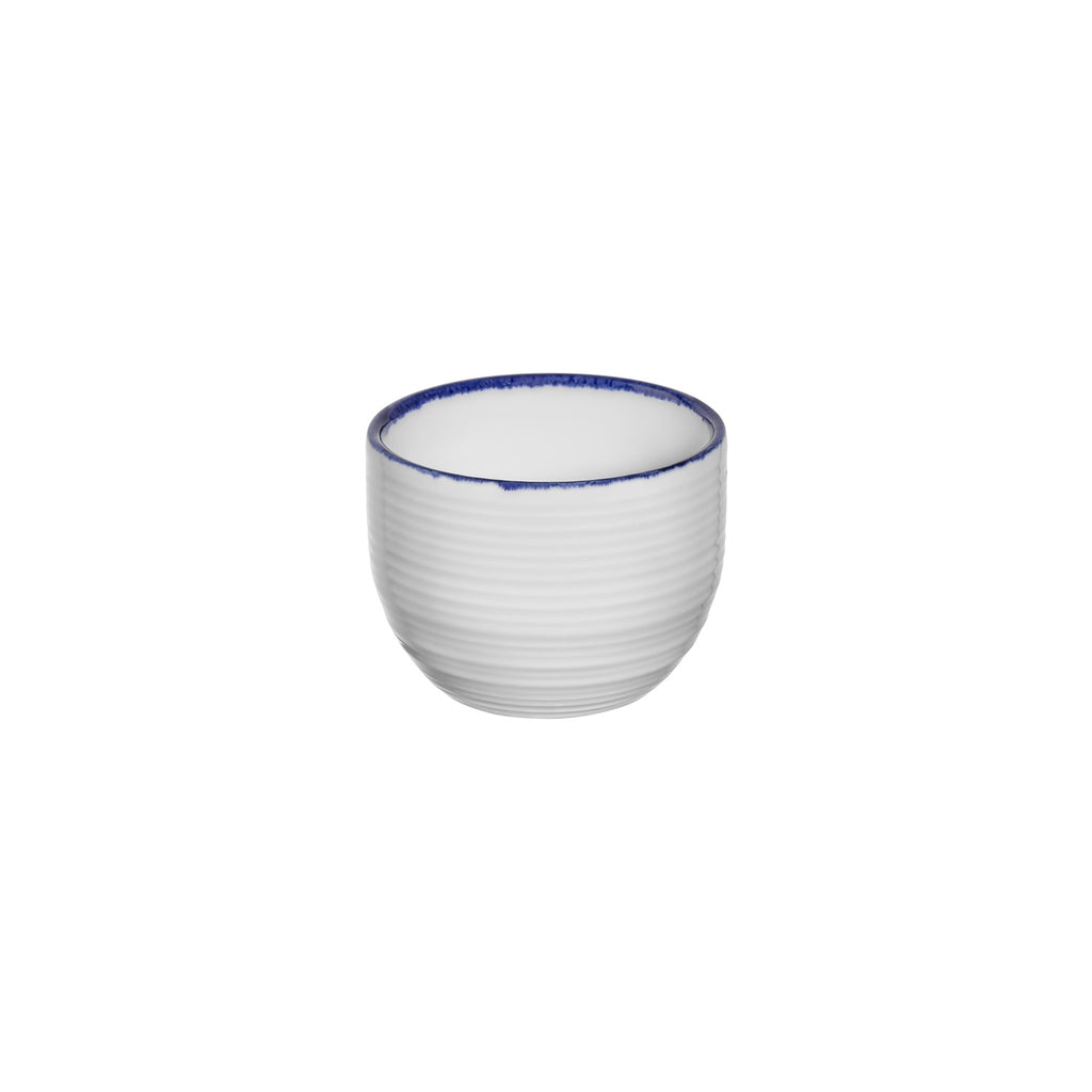 Turgla Helix Navy Blue dia.3.25Inch  h:2.5Inch  7 oz. Round Blue Vitrified Cup SKU: T-HLNBL02CF-12