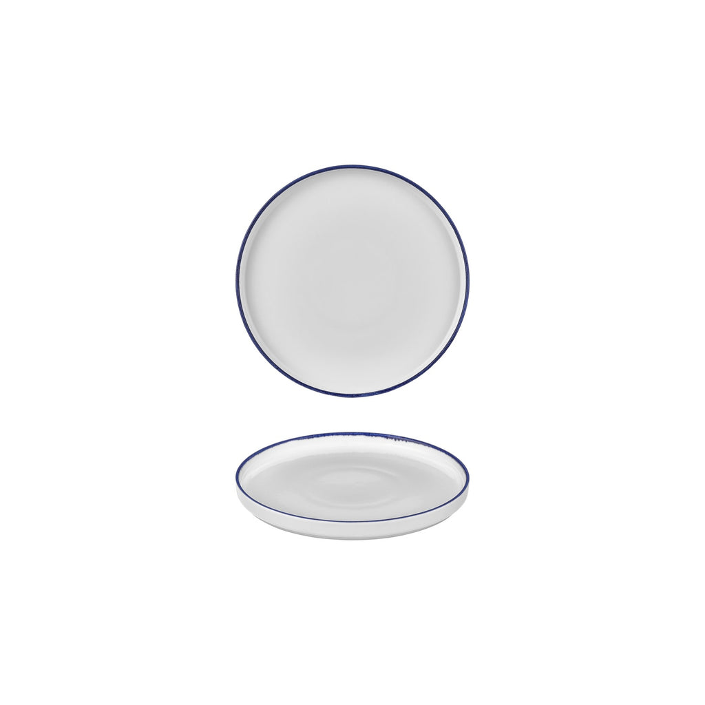 Turgla Helix Navy Blue dia.6.25Inch  Round Blue Vitrified Plate SKU: T-HLNBL16RD-6