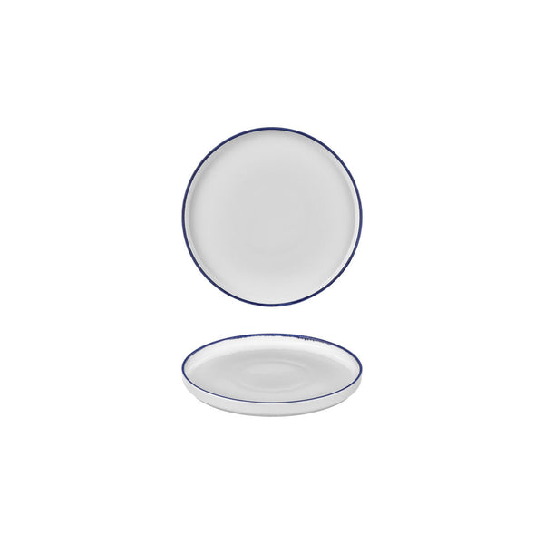 Turgla Helix Navy Blue dia.6.25Inch  Round Blue Vitrified Plate SKU: T-HLNBL16RD-6