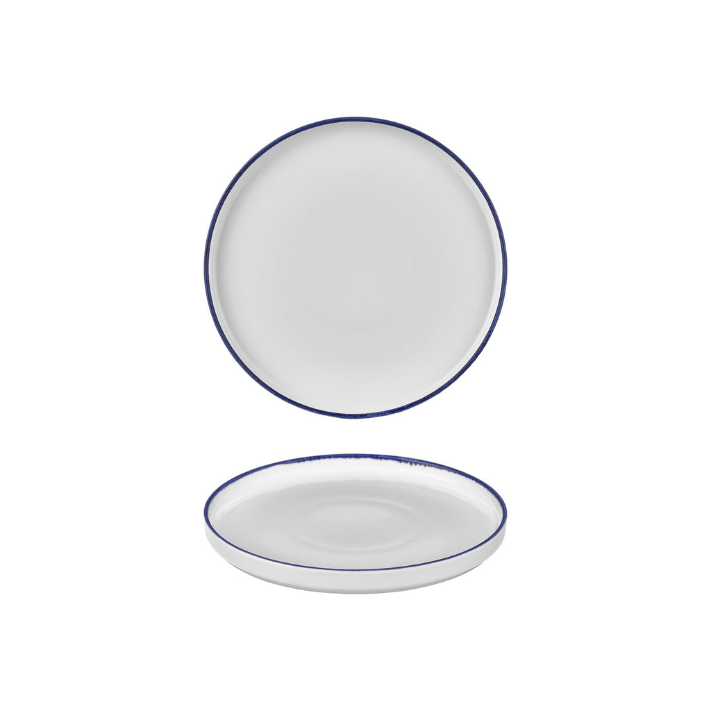 Turgla Helix Navy Blue dia.9Inch  Round Blue Vitrified Plate SKU: T-HLNBL23RD-6