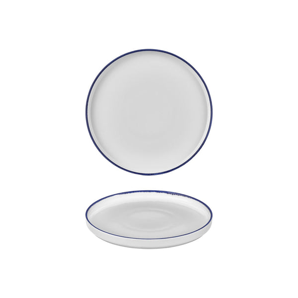 Turgla Helix Navy Blue dia.9Inch  Round Blue Vitrified Plate SKU: T-HLNBL23RD-6