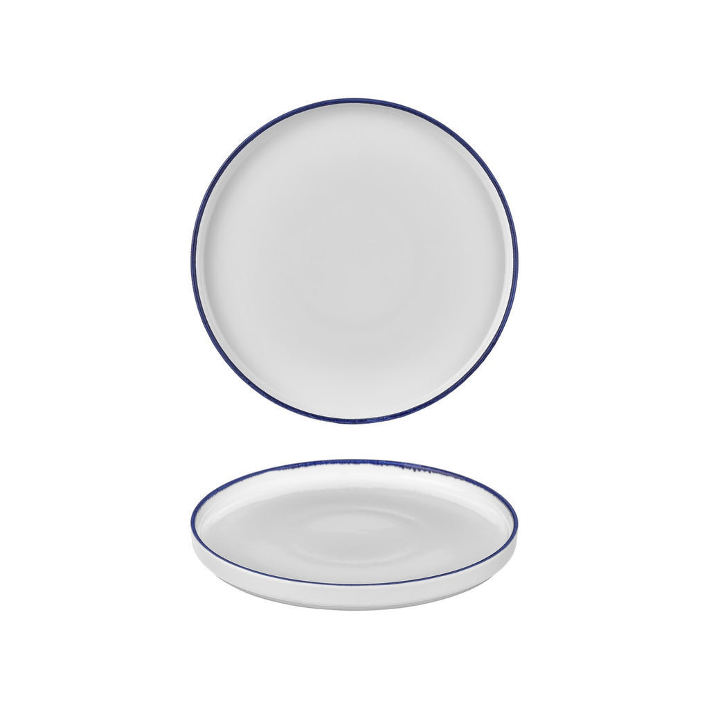 Turgla Helix Navy Blue dia.9.75Inch  Round Blue Vitrified Plate SKU: T-HLNBL25RD-6
