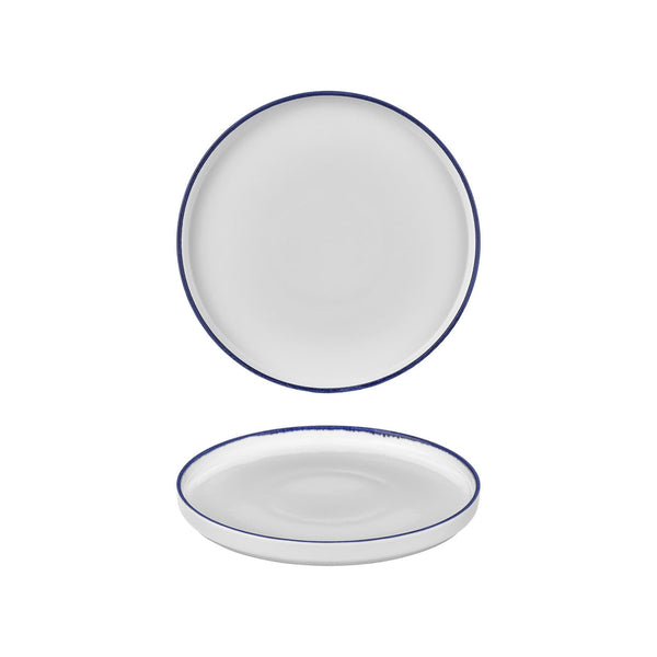 Turgla Helix Navy Blue dia.9.75Inch  Round Blue Vitrified Plate SKU: T-HLNBL25RD-6