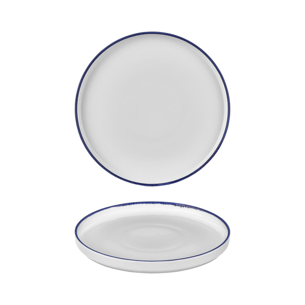 Turgla Helix Navy Blue dia.10.75Inch  Round Blue Vitrified Plate SKU: T-HLNBL27RD-6