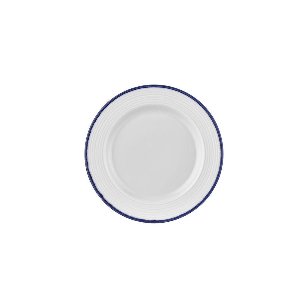 Turgla Helix Navy Blue dia.9.5Inch  Round Blue Vitrified Plate SKU: T-HLNBLGT24DZ-12