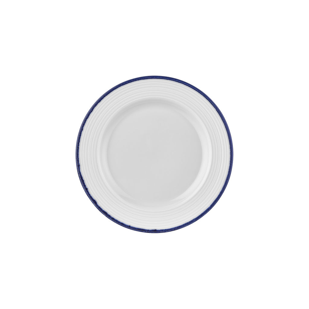 Turgla Helix Navy Blue dia.10.75Inch  Round Blue Vitrified Plate SKU: T-HLNBLGT27DZ-12