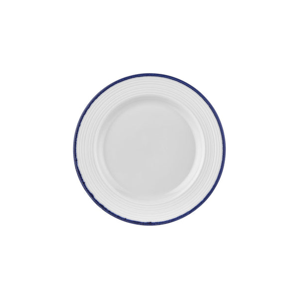 Turgla Helix Navy Blue dia.10.75Inch  Round Blue Vitrified Plate SKU: T-HLNBLGT27DZ-12