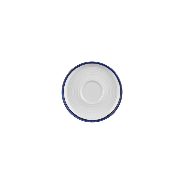 Turgla Helix Navy Blue dia.6Inch  Round Blue Vitrified Saucer SKU: T-HLNBLSM01CT-24