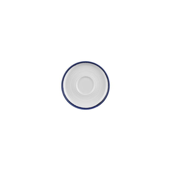 Turgla Helix Navy Blue dia.5Inch  Round Blue Vitrified Saucer SKU: T-HLNBLSM01KT-24