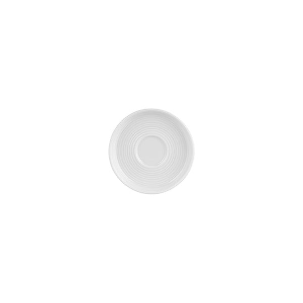 Turgla Helix White dia.5Inch  Round Warm White Vitrified Saucer SKU: T-HLSM01KT-24