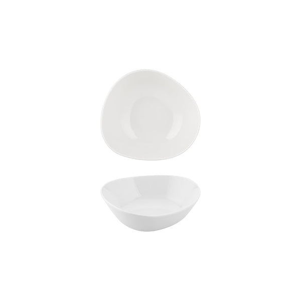 Turgla Island White 7Inch  x 6.25Inch  x h:0Inch  22 oz. Organic Warm White Vitrified Bowl SKU: T-IS18KS-12