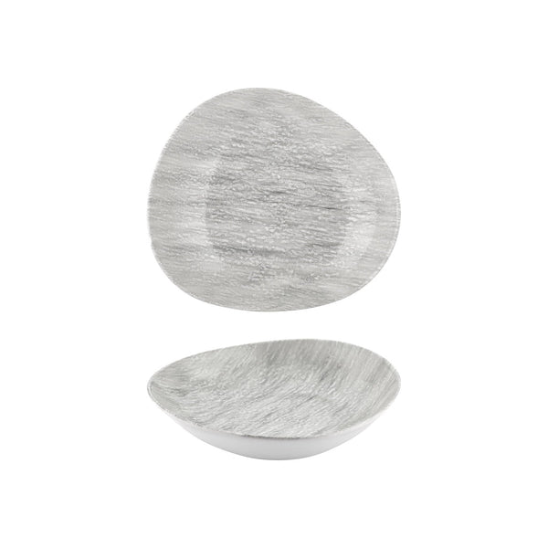 Turgla Island Ombra 9.75Inch  x 8.75Inch  x h:0Inch  34 oz. Organic Gray Vitrified Deep Plate SKU: T-ISMB25CK-6