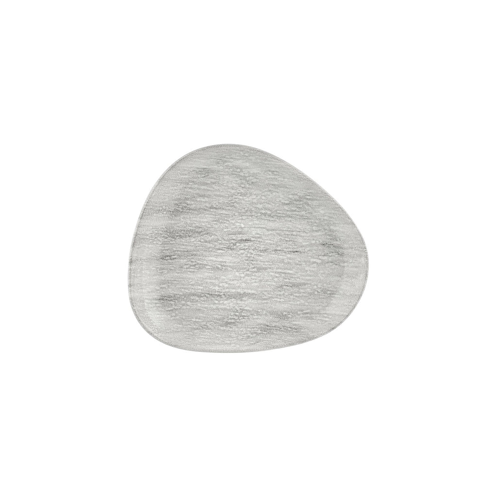 Turgla Island Ombra 10.25Inch  x 8.75Inch  Organic Gray Vitrified Plate SKU: T-ISMB26DZ-12