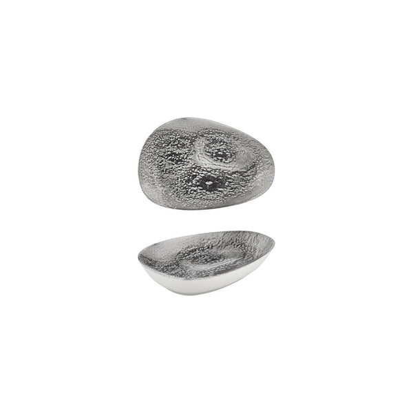 Turgla Island Onix 6.25Inch  x 4Inch  x h:1.25Inch  Organic Gray Vitrified Platter SKU: T-ISON16OV-12