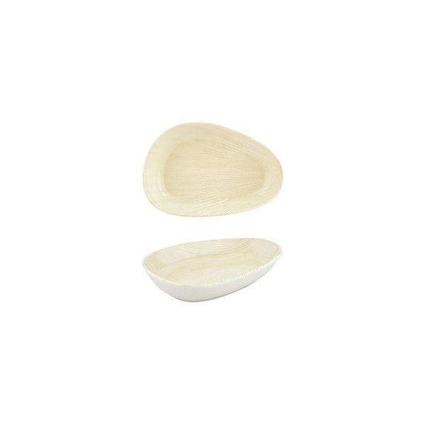 Turgla Island Velho 6.25Inch  x 4Inch  x h:1.25Inch  Organic Beige Vitrified Platter SKU: T-ISVH16OV-12