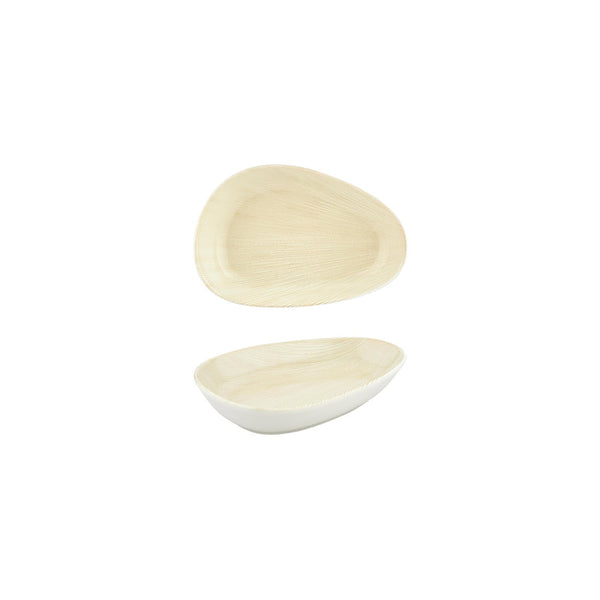 Turgla Island Velho 7.5Inch  x 4.75Inch  x h:1.5Inch  Organic Beige Vitrified Platter SKU: T-ISVH19OV-12