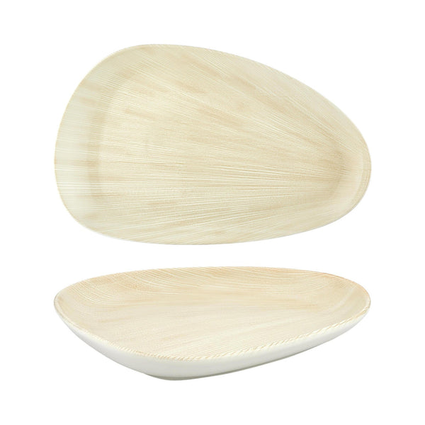 Turgla Island Velho 15.75Inch  x 9.75Inch  x h:0Inch  Organic Beige Vitrified Platter SKU: T-ISVH40DT-6