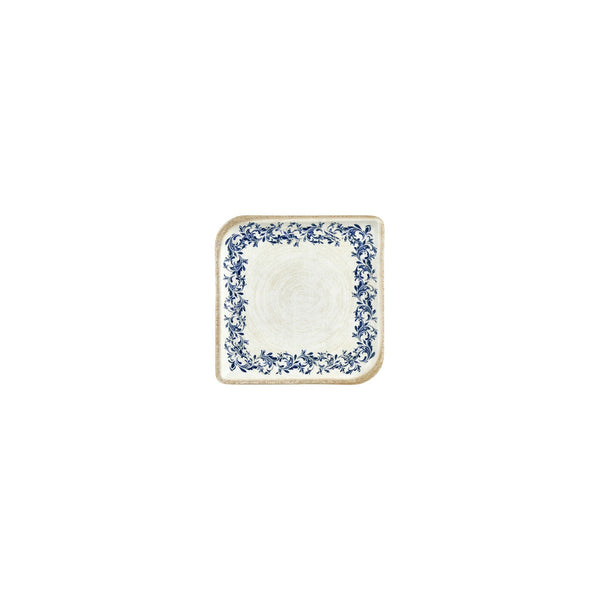Turgla Kario 6Inch  x 6Inch  Square Blue Vitrified Plate SKU: T-KRAAR20KR-12