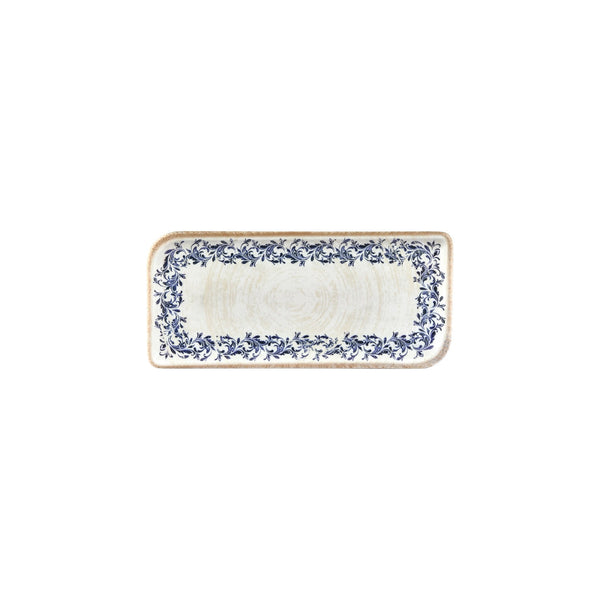 Turgla Kario 9.5Inch  x 6Inch  Rectangular Blue Vitrified Plate SKU: T-KRAAR28DT-12