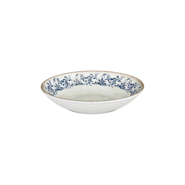 Turgla Kario dia.9.75Inch  h:2Inch  44 oz. Round Blue Vitrified Deep Plate SKU: T-KRAFL25CK-6