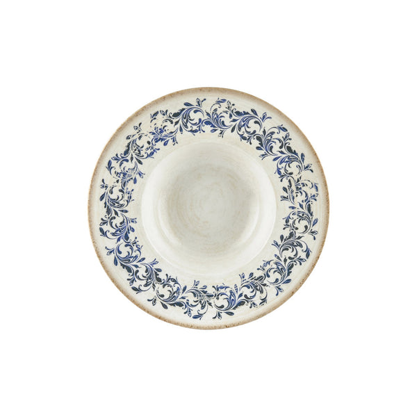 Turgla Kario dia.11Inch  h:2.25Inch  16 oz. Round Blue Vitrified Deep Plate SKU: T-KRAGT28CK-6